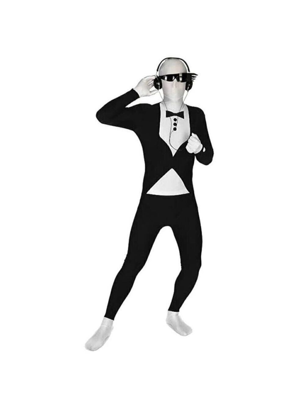 Morphsuit Halloween Costume Mens Small Tuxedo Bodysuit Full Body Suit Cosplay